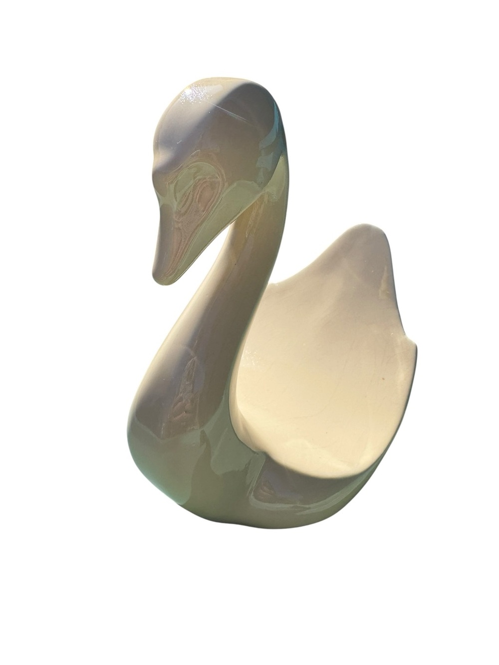 Vintage Cream Ceramic Swan Towel Holder – Elegant Bathroom Decor